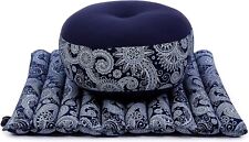 Leewadee Meditationsset Yogaset aus Meditationskissen Zafu und Kleiner rollbarer