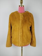 Jacke H&M Divided Fake Fur Gr. S 36 ocker gelb Winterjacke Kunstfell Kunstpelz