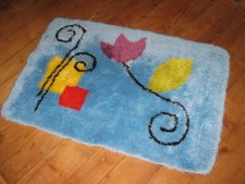 Badteppich Badematte Vorleger 60x90cm neuwertig 1 Woche benutzt blau