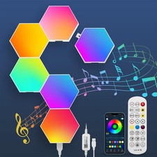 6 Stück Hexagon LED RGB Panel