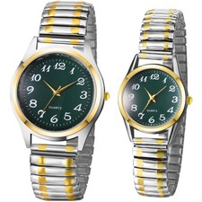 Partneruhren Paar Silber Gold