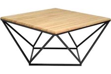 Couchtisch Beistelltisch 75 x 75 cm Natur Schwarz B-WARE 41433