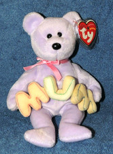 Original Ty Beanie Baby MUM Bär mit Tag DEFEKT