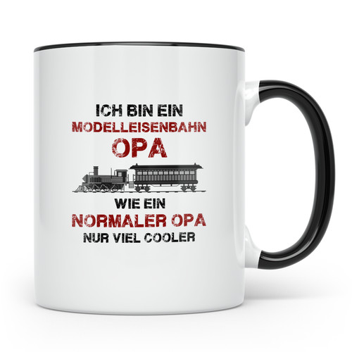 Modelleisenbahn opa tasse - modelleisenbahn,