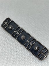 835 Silber Brosche,schwarz mit