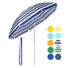 Sekey Strandschirm 160cm Sonnenschirm Balkon Gartenschirm Rund mit Schirmhülle