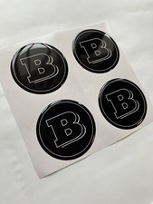 4x Brabus Silikon Felgenemblem Aufkleber Nabenkappen Mitte Radkappe Logo Decal