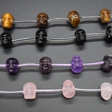 Totenkopf perlen seitlich - ,