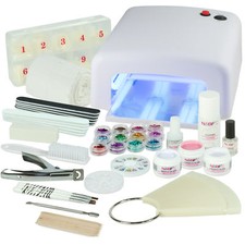 Nagelstudio Set UV Gel Starterset Nagelset Nägel Einsteigerset mit UV Lampe 