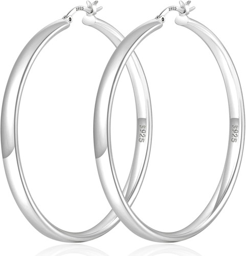 Breite creolen aus 925er - breite,