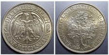 Fünf Reichsmark 1932 A Eichbaum Deutsches Reich Silber Münze Weimarer Republik