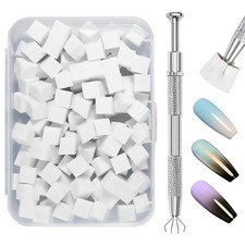 100 Stück Nail Art Schwämme Mit Metallgreifer, Nagelkunst Schwammpinsel, Manikür