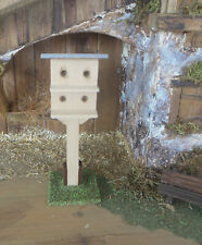 Taubenhaus Taubenschlag 17 cm hoch Dach grau Krippenzubehör Nr. 8 B