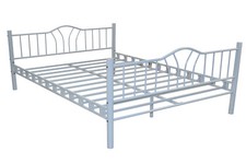 Metallbett "Santi" grau in 90x200 cm / 140x200 cm / 180x200 cm