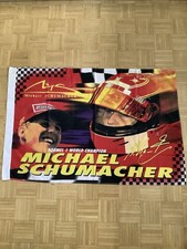 ?MICHAEL SCHUMACHER⚪️große Vintage FAHNE | FLAGGE-FORMEL 1 # FERRARI-145 x 97cm