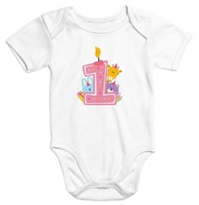 Kurzarm Baby-Body mit Aufdruck 1 Jahr Bio-Baumwolle Moonworks®