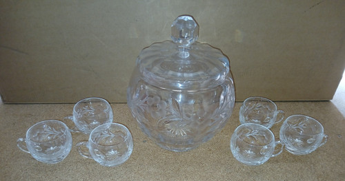 Bowle set aus bleikristall - bowle,