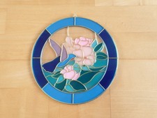 Sonnenfänger Fensterbild Vogel Kolibri Sommer Blumen Fenster Deko