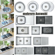 Einbauspüle Siphon Edelstahl Spüle Spülbecken Küchenspüle Waschbecken sinken