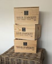 3er Set leere WEINKISTEN Holzkisten Dekokisten Regalkisten Toques&Clocher France