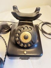 Altes Siemens W48 Telefon Schwarz • Wählscheibe • Retro Vintage Klassiker