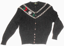 PERRY MODE IN TRACHTEN STRICK-JACKE DAMEN Gr.38 ZOPF-MUSTER CARDIGAN LANDHAUS