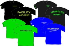 T-Shirt Hausmeister Facility Manager Übergrößen Shirt Geschenk Wunschname Berufe
