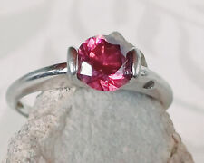 Silberring 925er, Solitairstein, Farbe Rosa Turmalin, Tchibo, Gr. 56/16, Edel
