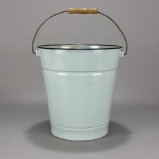 Alter Emaille Eimer hellblau