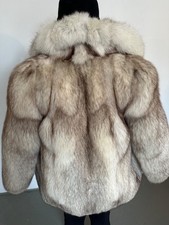 Pelz Jacke Silberfuchs silver