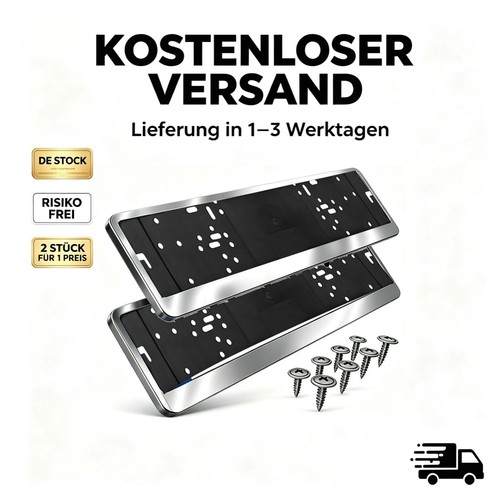 Zwei kennzeichenhalter aus - zwei, eu-kennzeichenhalter