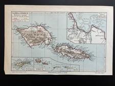 antike historische Landkarte Deutsche Kolonien: Deutsch Samoa um 1900