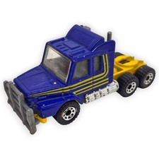 Matchbox Scania T142 Blau Gelb LKW Scale 1 90 1985 Macau Modell Fahrzeug Truck