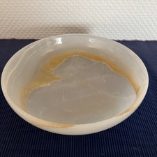 Onyx-Schale, in Creme/Honigtönen, Durchmesser 20 cm, Höhe 4 cm