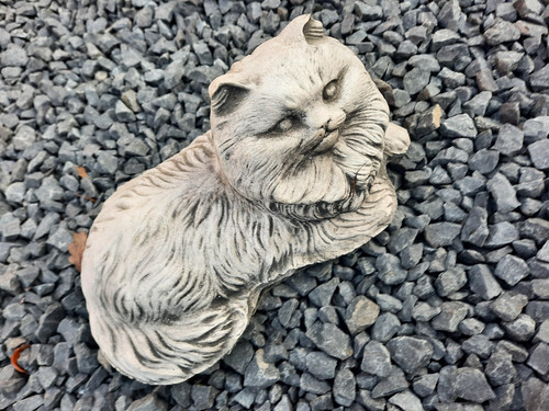 Steinfigur katze perser - steinfigur,