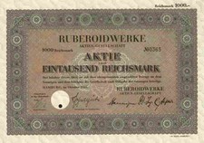 Ruberoidwerke AG Hamburg 1933