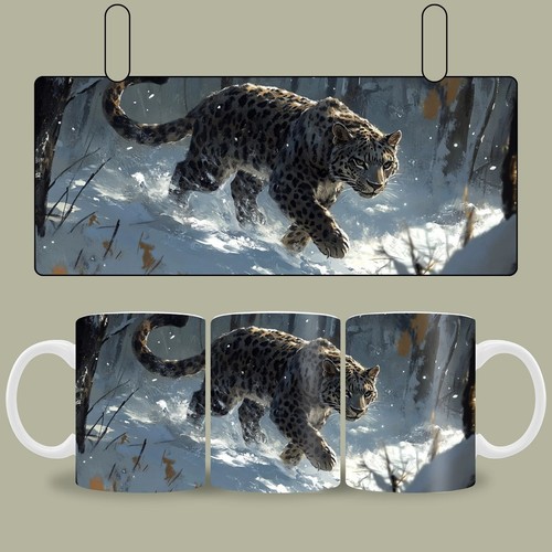 Kaffeetasse schneeleopard - kaffeetasse,