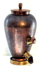 Große alte Kupfer Kaffeeschütte Kaffeespender Kaffee Präsentation Selten (P53)