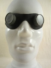 SCHWEISSER BRILLE RUNDE GLÄSER LEDER MASKE MILITÄR ARMEE STEAMPUNK PUNK GOTHIK O