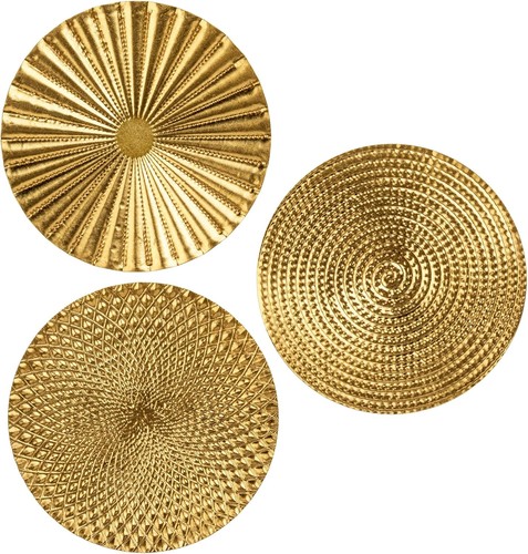 Wandskulpturen 3er set boho - 3er-set,
