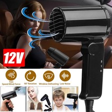 Reisefön Haartrockner 12V Auto Heißluft Fön&Defroster 210W Heiß Kalt Camping Fön