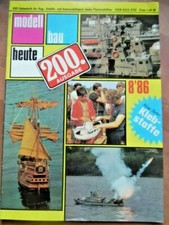 MODELLBAU HEUTE 8 - 1986 Bauplan Mazda 323 Wasserflugzeug Segeljacht Rasmus