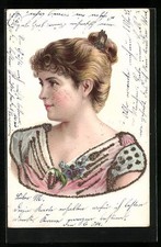 Lithographie Dame im