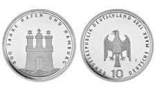 10 DM Silbermünze 1989 - 800