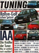 Zeitschrift TUNING #5 1989 Rallye Golf IAA Brabus Carrera Manta Fiesta