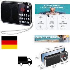 Bluetooth Radio mit Heavy Bass | UKW Digitalradio mit Akku