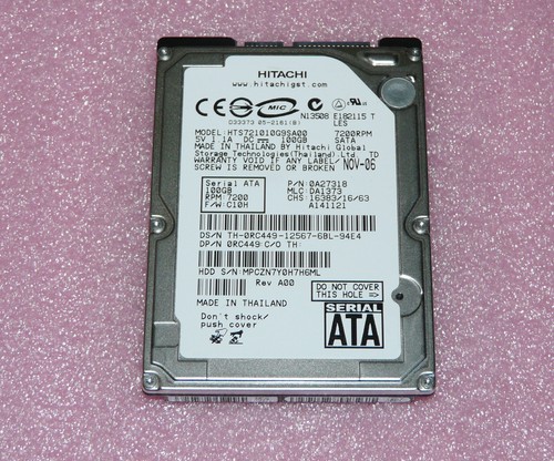 100gb hitachi hts721010g9sa00 - 100gb,