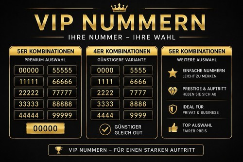 Vip rufnummern ihre - –,