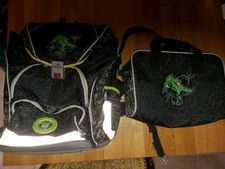 Schultaschen Rucksack mit Sporttasche Dino Jungen