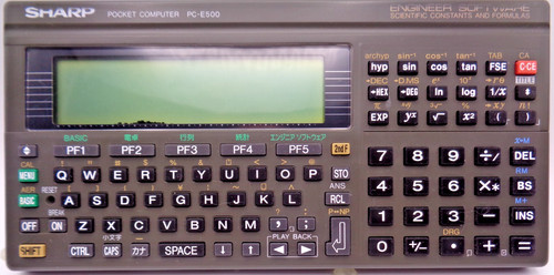 Sharp pocket computer e500 - sharp,